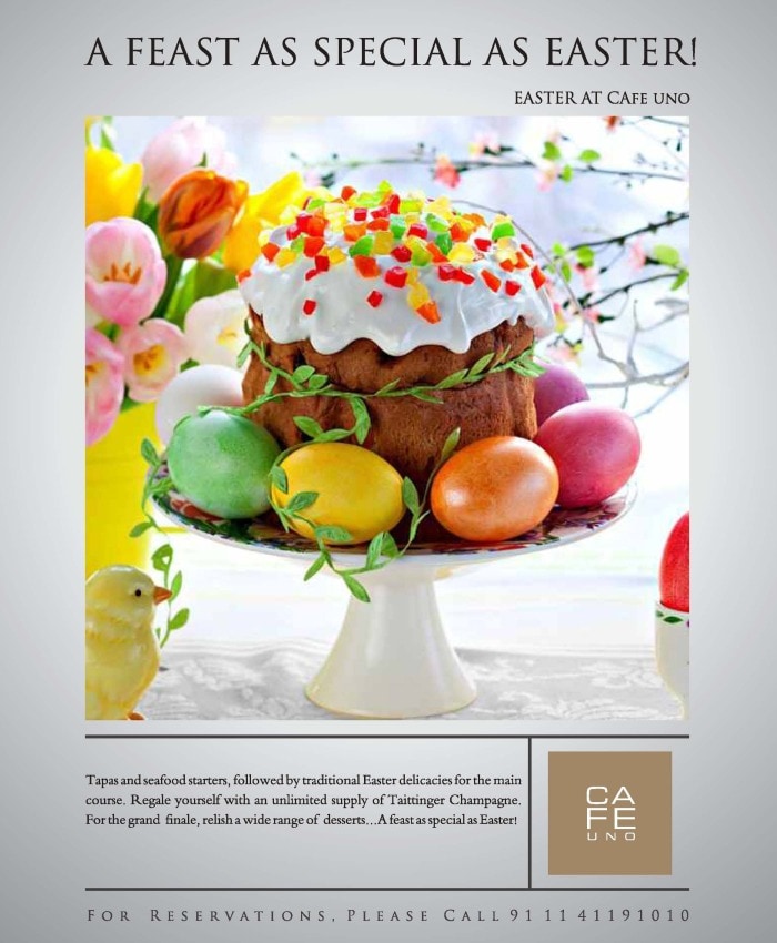 Easter brunch at Cafe Uno, Shangri-La, New Delhi
