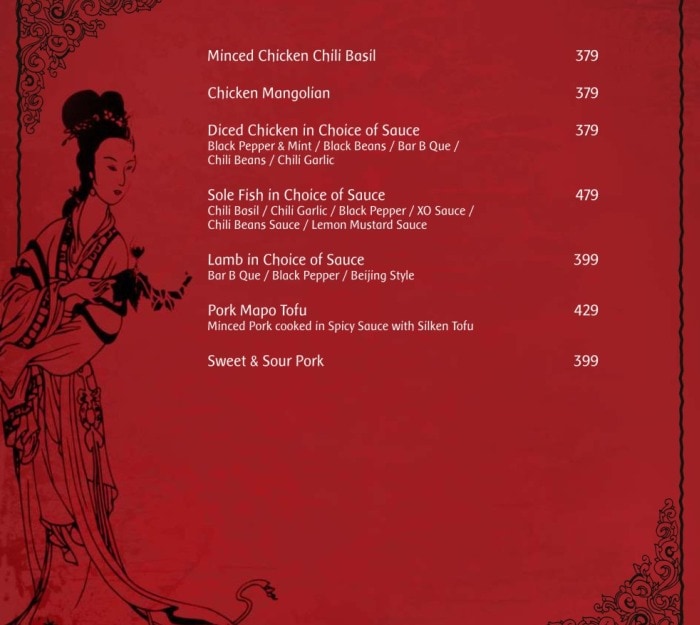 Chopsticks Menu