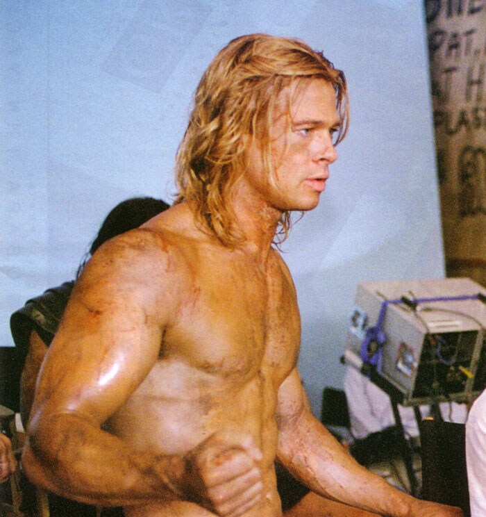 brad pitt troy abs. Brad Pitt was animal as