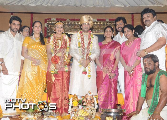 Celebs at the wedding reception of Sivaji Ganesan's grandson