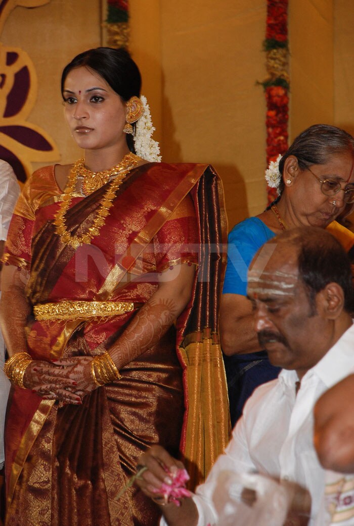 Rajinikanth`s elder daughter Aishwarya at the wedding.
