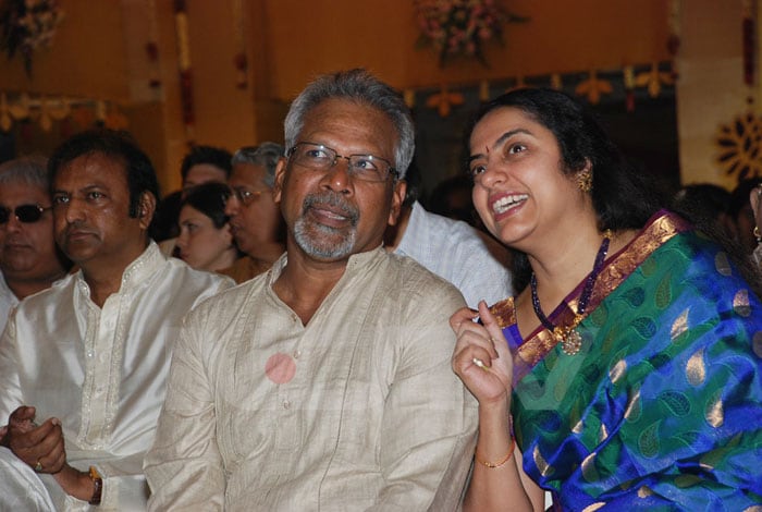 Actor Mohan Babu, director Mani Ratnam with his wife and actress Suhasini.