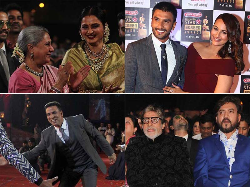 Starry, Starry Night: Bachchans, Rekha, Ranveer, Deepika Glam Up Screen Awards