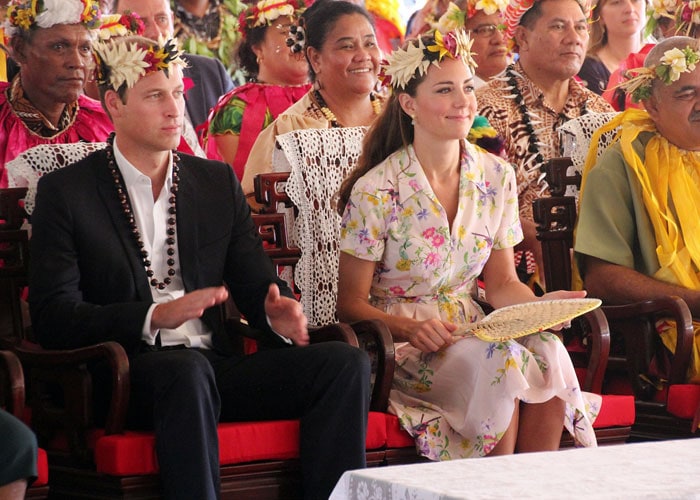 Tribal dance: Will and Kate