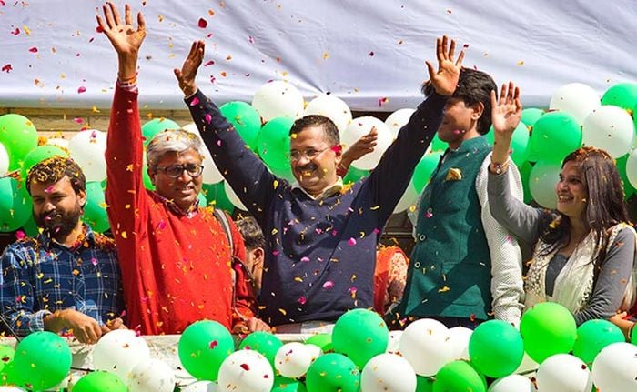 Aam Aadmi Party Sweeps Delhi, Photo Gallery