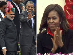 Top Pictures: US President Barack Obama's Visit to India obamaandmichelleonrepublicdayparade_253x190.png