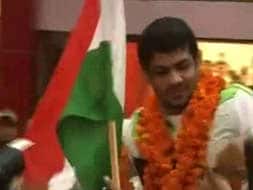 A rousing welcome for Sushil Kumar