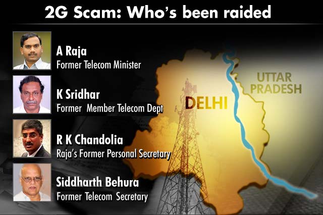 2G spectrum scam: CBI raids A Rajas residences