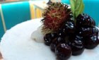 

Cherry, Litchi and Rambutan Cheesecake