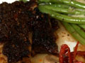 

Pork Ribs with Asparagus and Lemony Milk Mushrooms 