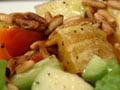 

Green Salad with Pine Nuts and Honey Mustard Dressing