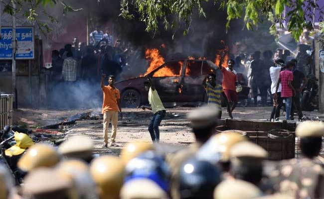 Image result for violence after Jallikattu protest
