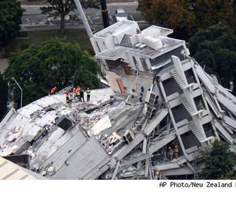 earthquake in new zealand pictures. at work in New Zealand