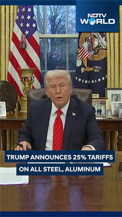 Donald Trump Latest News | Trump Announces 25% Tariffs On All Steel ...