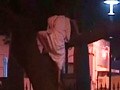Video: Protester climbs tree near PM's residence