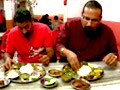 Rocky, Mayur enjoy the  splendid cuisine of Guwahati