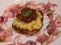 Aubergine Masala With Sweet Potato Mash