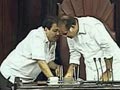 Video: Caught on camera: Minister whispering instructions to Rajya Sabha's Deputy Chairperson