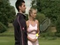 Djokovic, Sharapova play tennis golf
