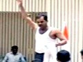 Video : Man takes off shirt, raises slogans against PM during speech