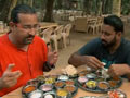 Rocky, Mayur enjoy a relaxed meal in Shrivardhan