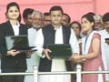 Video : Akhilesh's free laptops for students come with stickers of Mulayam