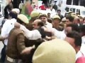 Video: CRPF camp attack: Ruckus outside J&K Assembly, protesters lathicharged