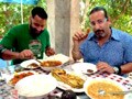 The Highwaymen enjoy traditional Kerala platter