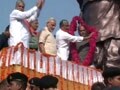 Video : BJP celebrates foundation day; Rajnath attends Modi's function