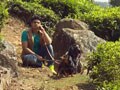 Paras and two beautiful pets in Coonoor