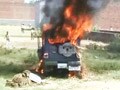 Video : Mob torches police post after man allegedly dies in police custody in UP's Ghazipur