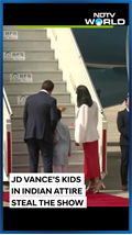JD Vance's Kids in Indian Attire Win Hearts at Palam Airport