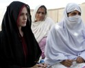 Angelina Jolie tours refugee camp