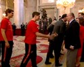 World Cup winners meet Spanish royal family