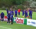 French team returns to training after row