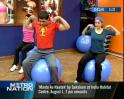Lifting light weights to stay fit!