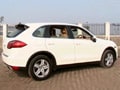 Test driving a Porsche Cayenne