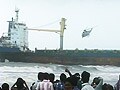 Video : 9000-ton ship near Juhu Beach needs to be moved. But how?