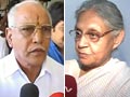 Video: Yeddyurappa, Sheila face the heat