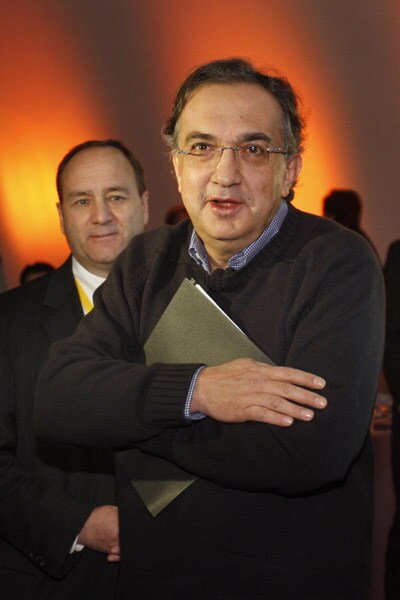 The plan, which includes spending $23 billion to overhaul or replace all its Chrysler, Dodge, Jeep and Ram models by 2014, is realistic as demand improves over the next five years, says Sergio Marchionne, Chrysler's new CEO, who has turned around Italian automaker Fiat Group SpA. <br/>
Marchionne made his remarks after a daylong presentation of his five-year plan to save the ailing 84-year-old Chrysler. Much of the overhaul includes cost savings from combining purchasing and engineering with Fiat, and using Fiat's smaller, more fuel-efficient designs to replace aging Chrysler vehicles. (AP photo) <p> <p/>