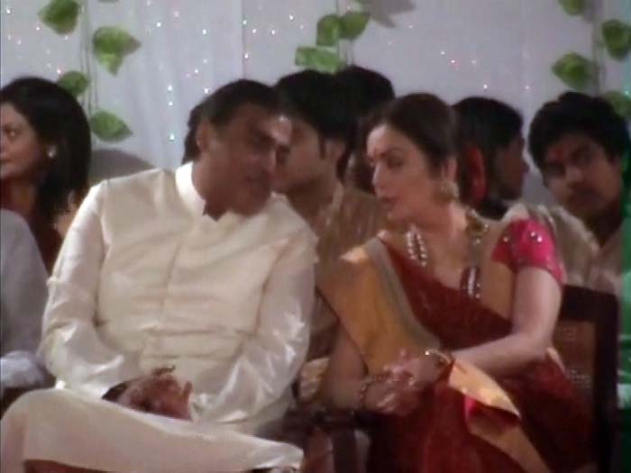 RIL chairman Mukesh Ambani seen at the family reunion at Chorwad in Gujarat. "It is an emotional day for both the Ambani brothers", RIL Group President Piramal Nathwani said.