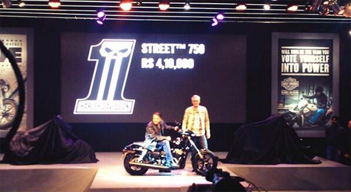 Harley Davidson launched Street 750, its first made-in-India bike at Rs 4.10 lakh. The Street 750 will be the cheapest Harley Davidson bike in the Indian market. Bookings for the Street 750 will start from March 1, 2014, the company said.