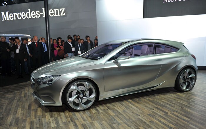 Mercedes launched its Mercedes-Benz concept A during the Auto Expo in New Delhi.