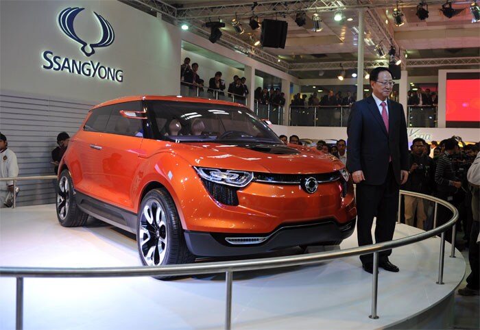 SsangYong Motor Company launched XIV-1 concept car during the Auto Expo 2012.<br><br>It was first launched at the Frankfurt Motor Show and grabbed much attention for its innovative design and interface.