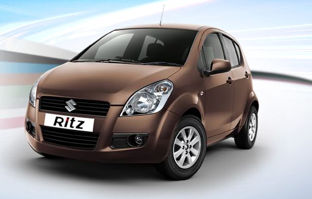 <b>Maruti Ritz</b><br>
The premium compact car Ritz rolled out of the Maruti Suzuki stable, in straight competition with the brand's other premium compact car, Swift.