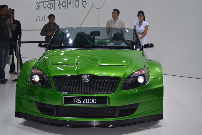 Skoda Auto has showcased the RS 2000 concept, a four-door roadster based on its Fabia platform at the Auto Expo 2012.