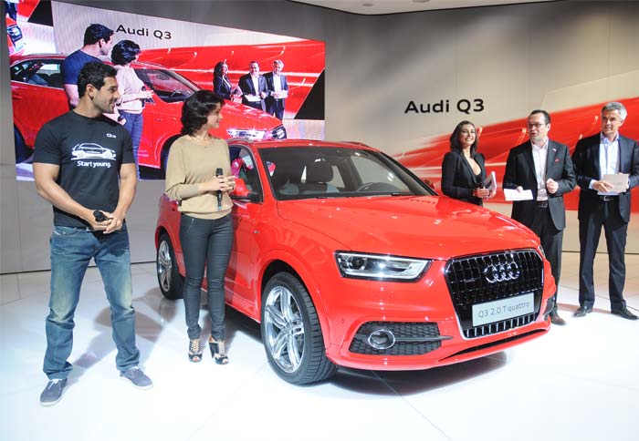 Audi has unveiled its Q3 at the Auto Expo 2012.