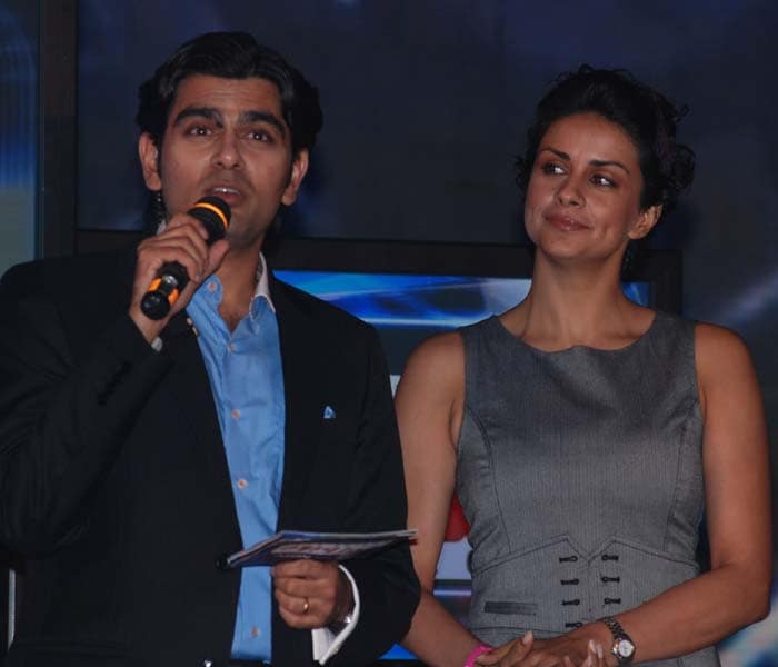 Gul Panag listening attentively to Siddharth Vinayak Patankar.