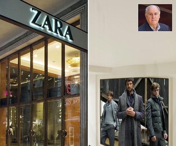 Amancio Ortega <b>Net Worth $25 billion</b><br><br>
Spanish clothing magnate Amancio Ortega was ranked as the 9th richest man in the world. He is the founder and chairman of the Inditex Group.