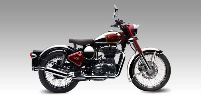 The Classic Chrome 500. The new Classic series is driving the company's growth in a crowded and fast-expanding Indian market where 10 million motorbikes were sold last year.